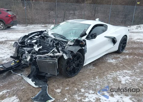 2021 Chevrolet Corvette Stingray Rwd 1Lt из США, поврежденный, VIN 1G1YA2D49M5117778